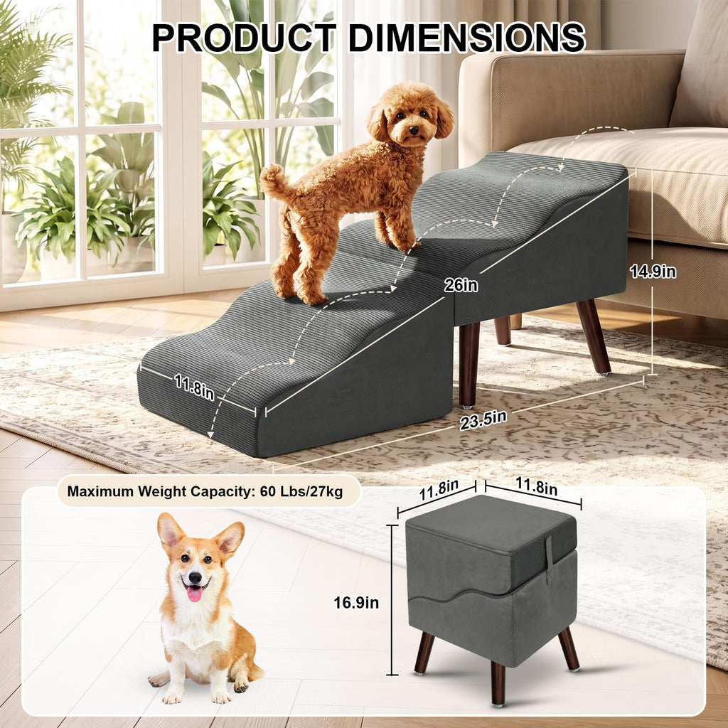 Foldable Pet Steps & Ottoman S743661