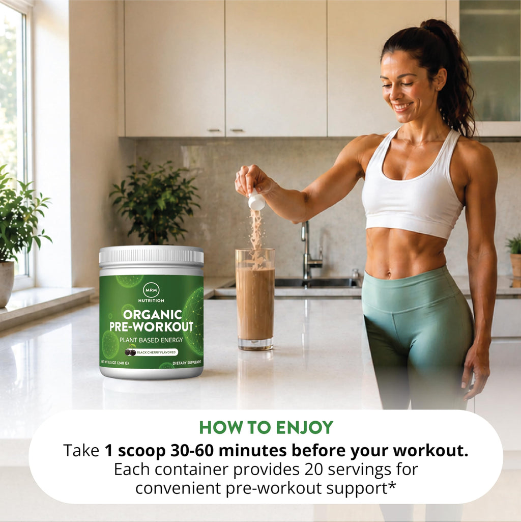 Organic Pre-Workout Powder Black Cherry 20 Servings M837723