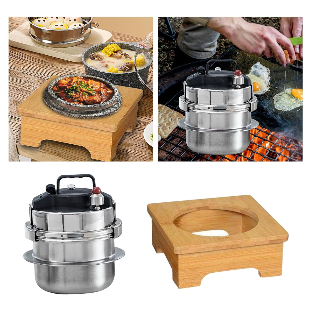 Small Pressure Cookers with Wooden A399