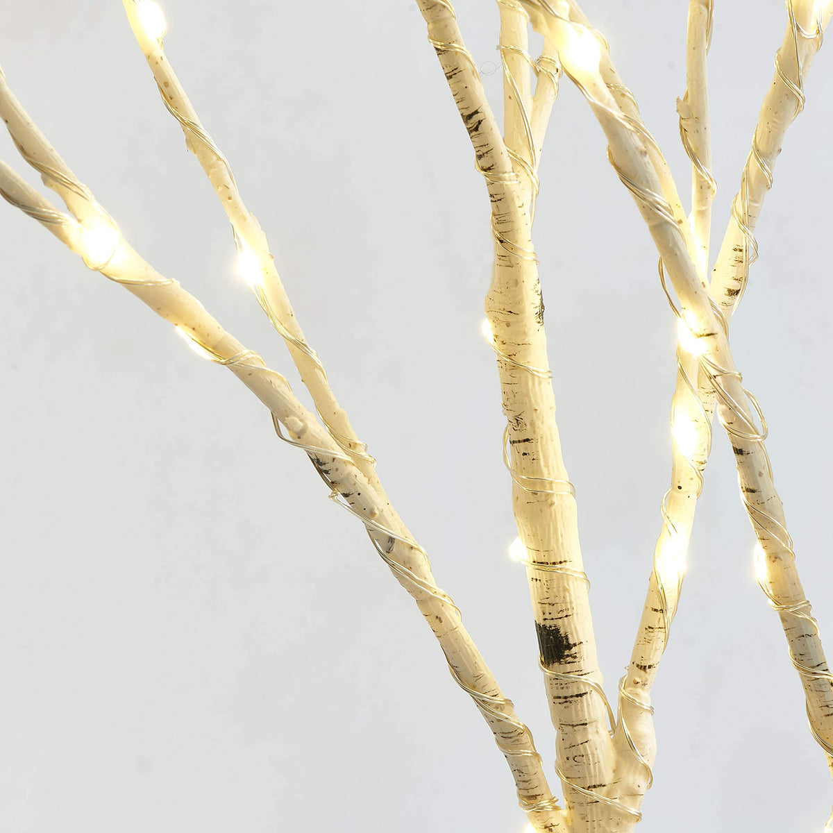 Lighted White Birch Twig Branches 30IN 150 LED with Timer and Dimmer Q3968