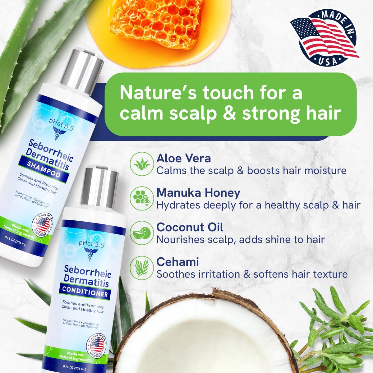 Sulfate Free Shampoo and Conditioner Set 8 oz Y8697