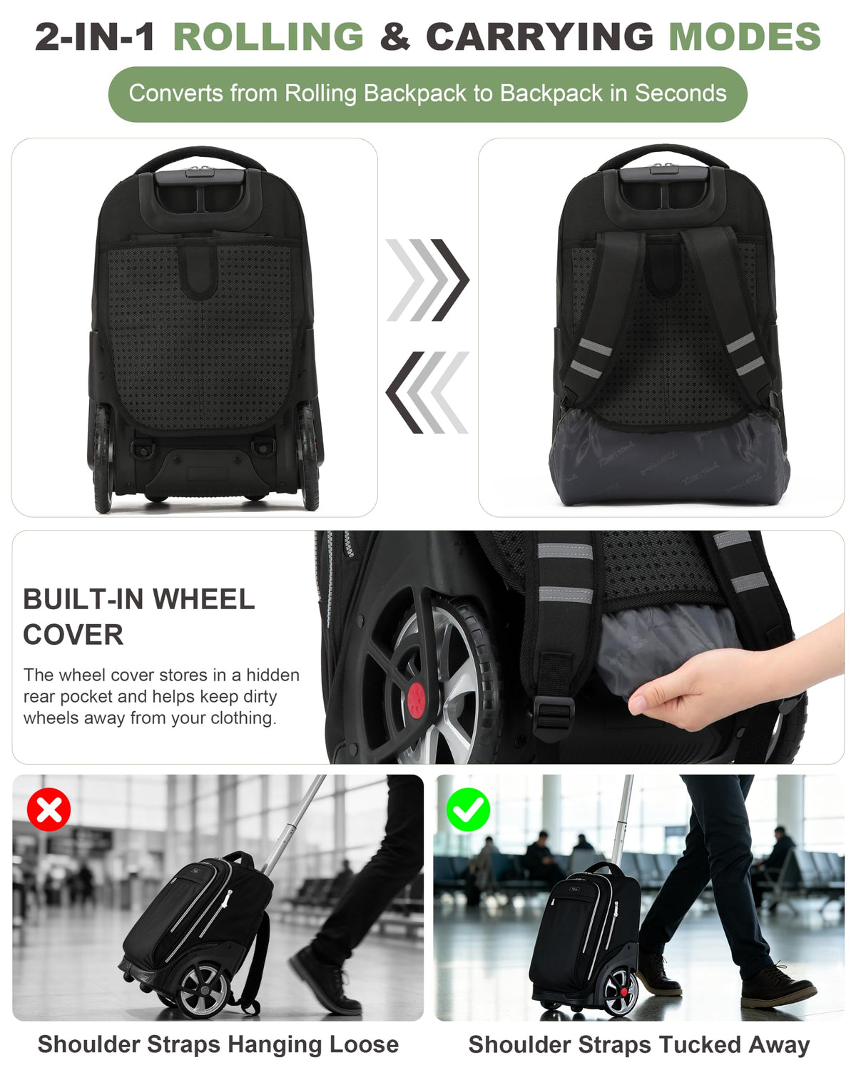 19 Inch Rolling Backpack N53691
