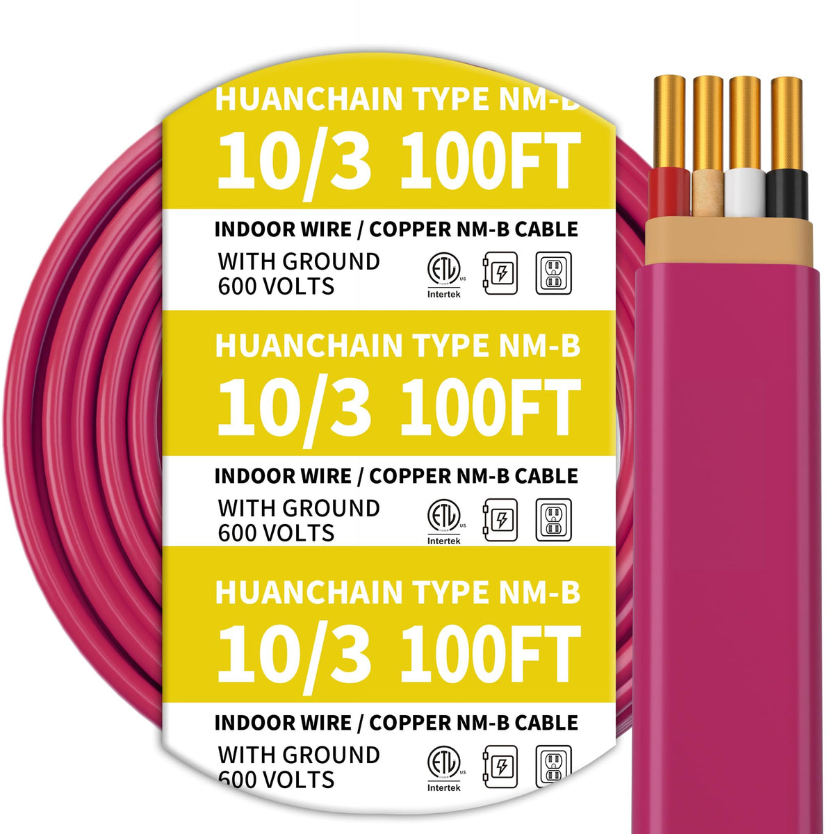 Pink 100FT Non-Metallic Sheathed Cable P5036