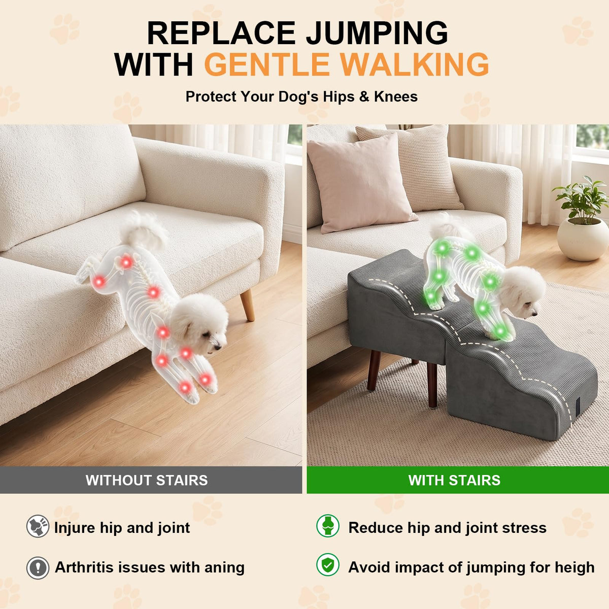 Foldable Pet Steps & Ottoman S743661