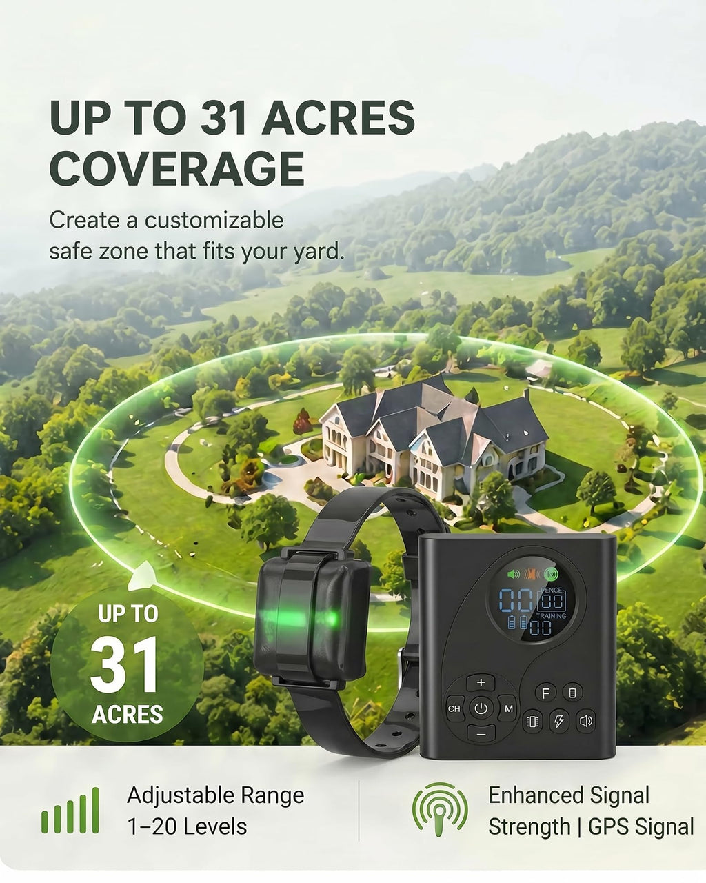 Wireless Dog Fence with Remote Collar Z711743