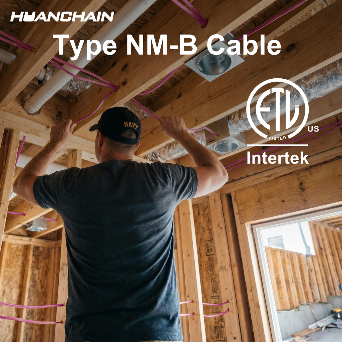 Pink 100FT Non-Metallic Sheathed Cable P5036