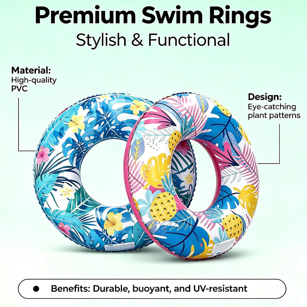 4-Pack 35" Inflatable Pool Floats H72150