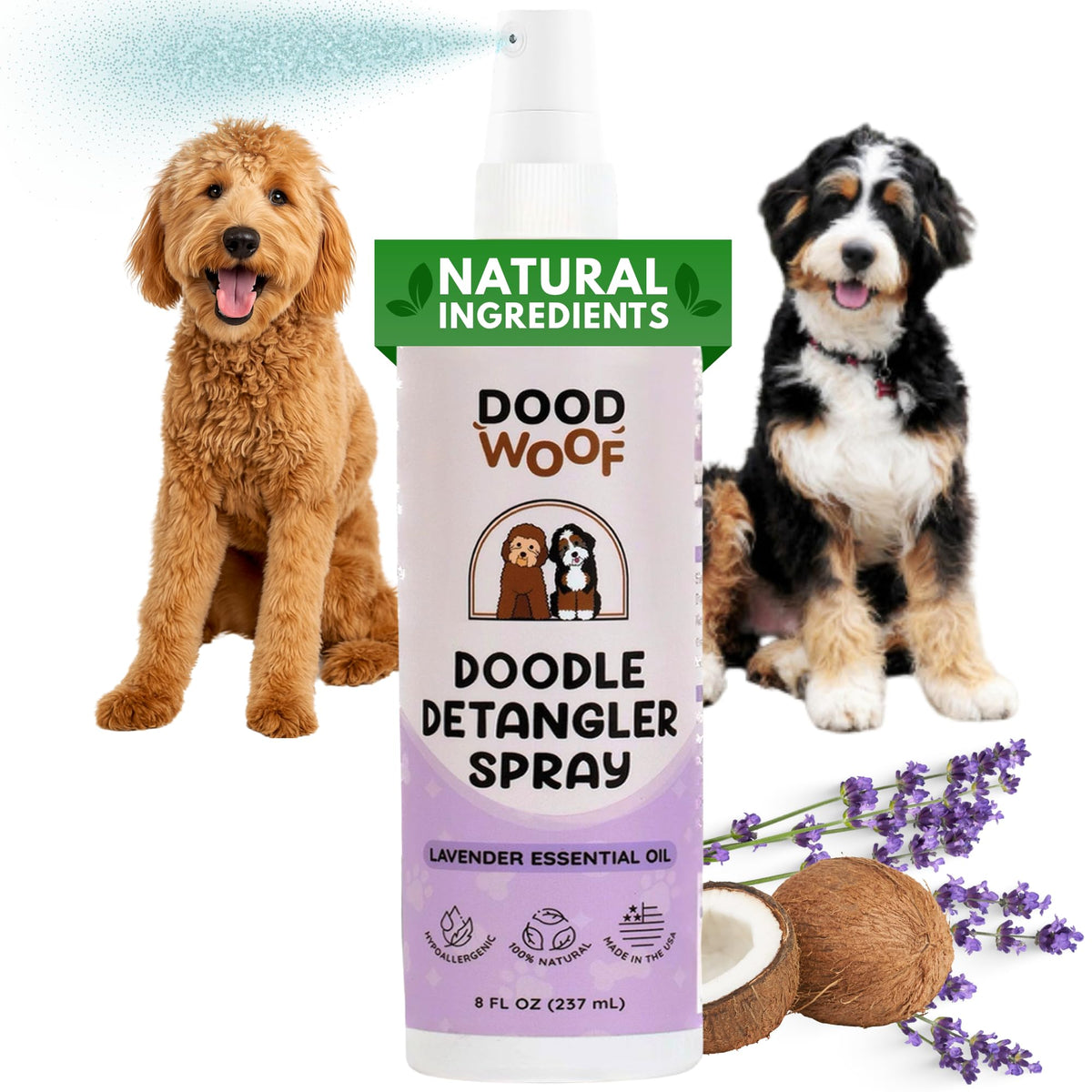 Dog Detangler Spray Leave-in Conditioner 8 oz H757