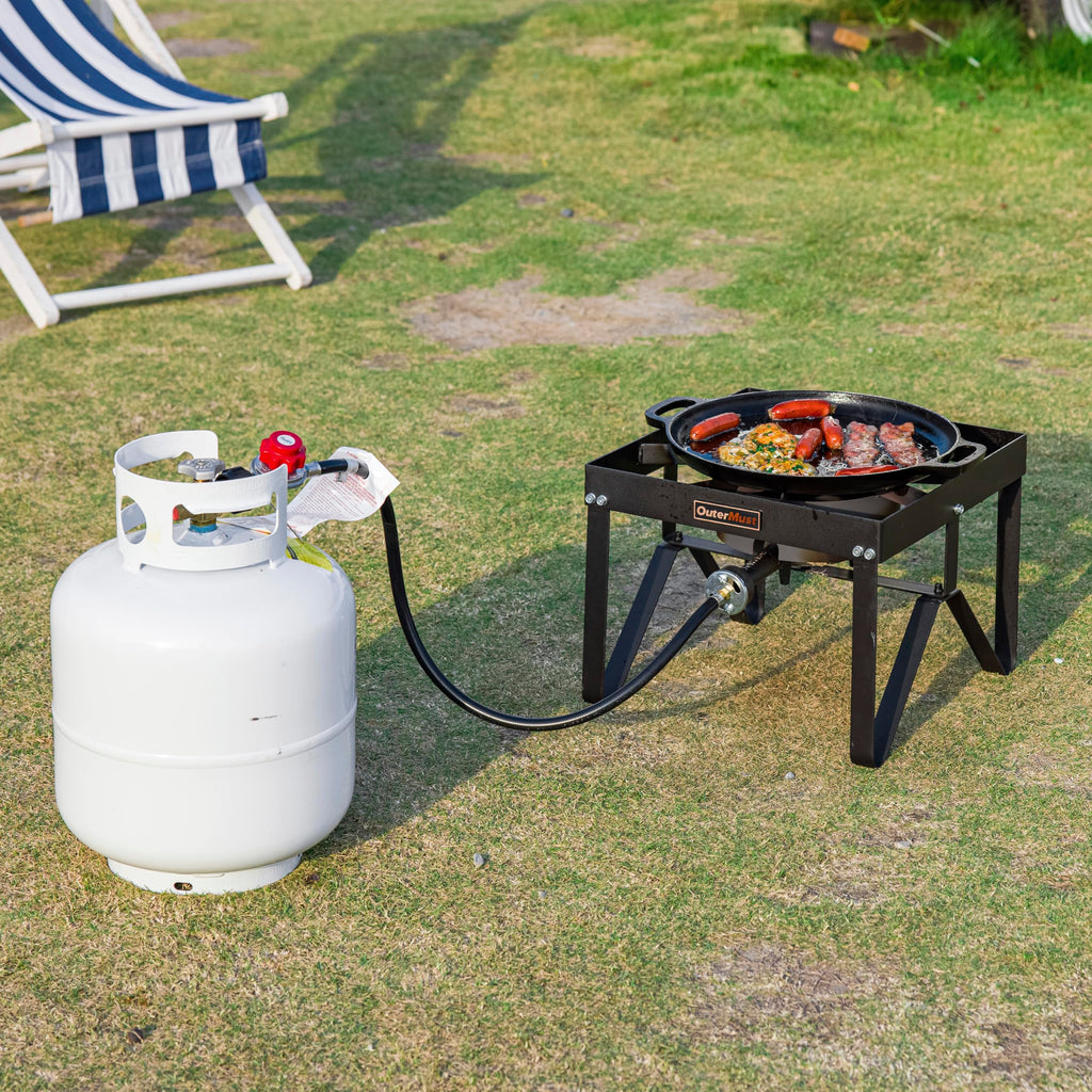 Heavy Duty Propane Burner with 10 PSI Regulator and Cast Iron E964612